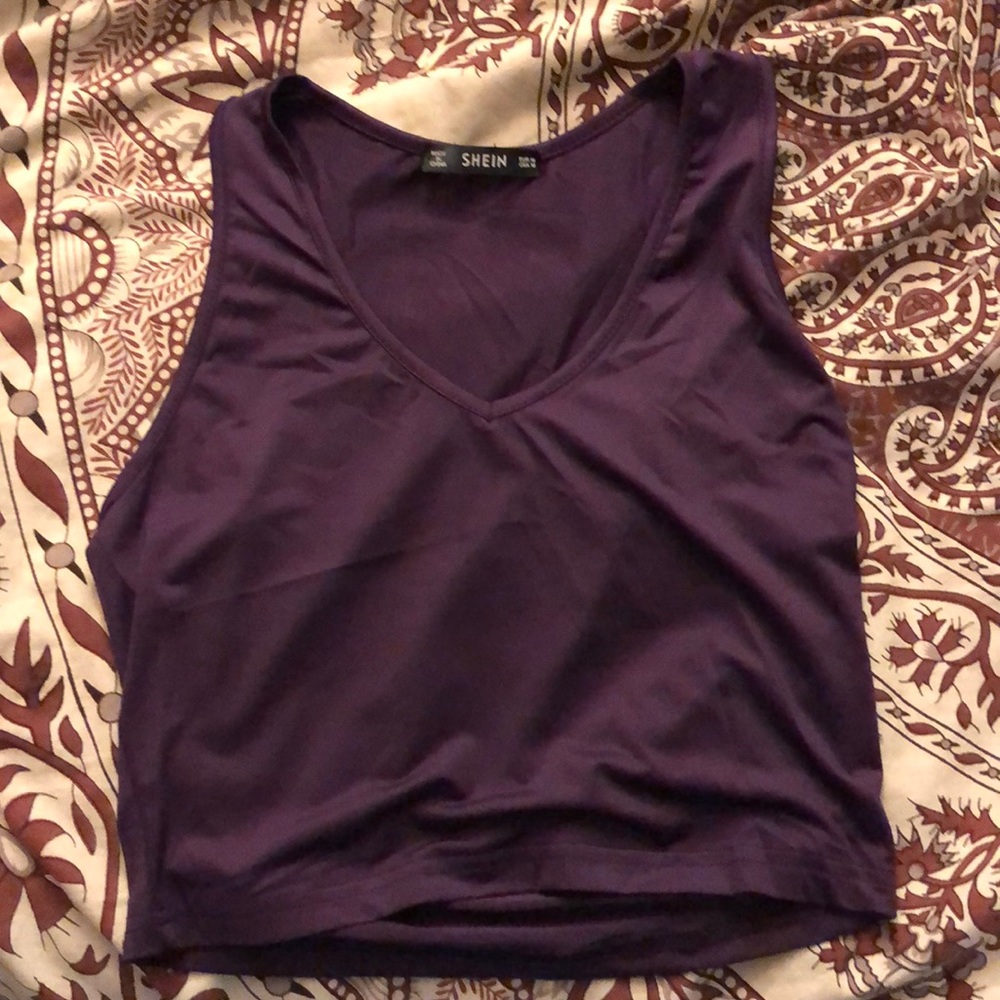 Purple crop top